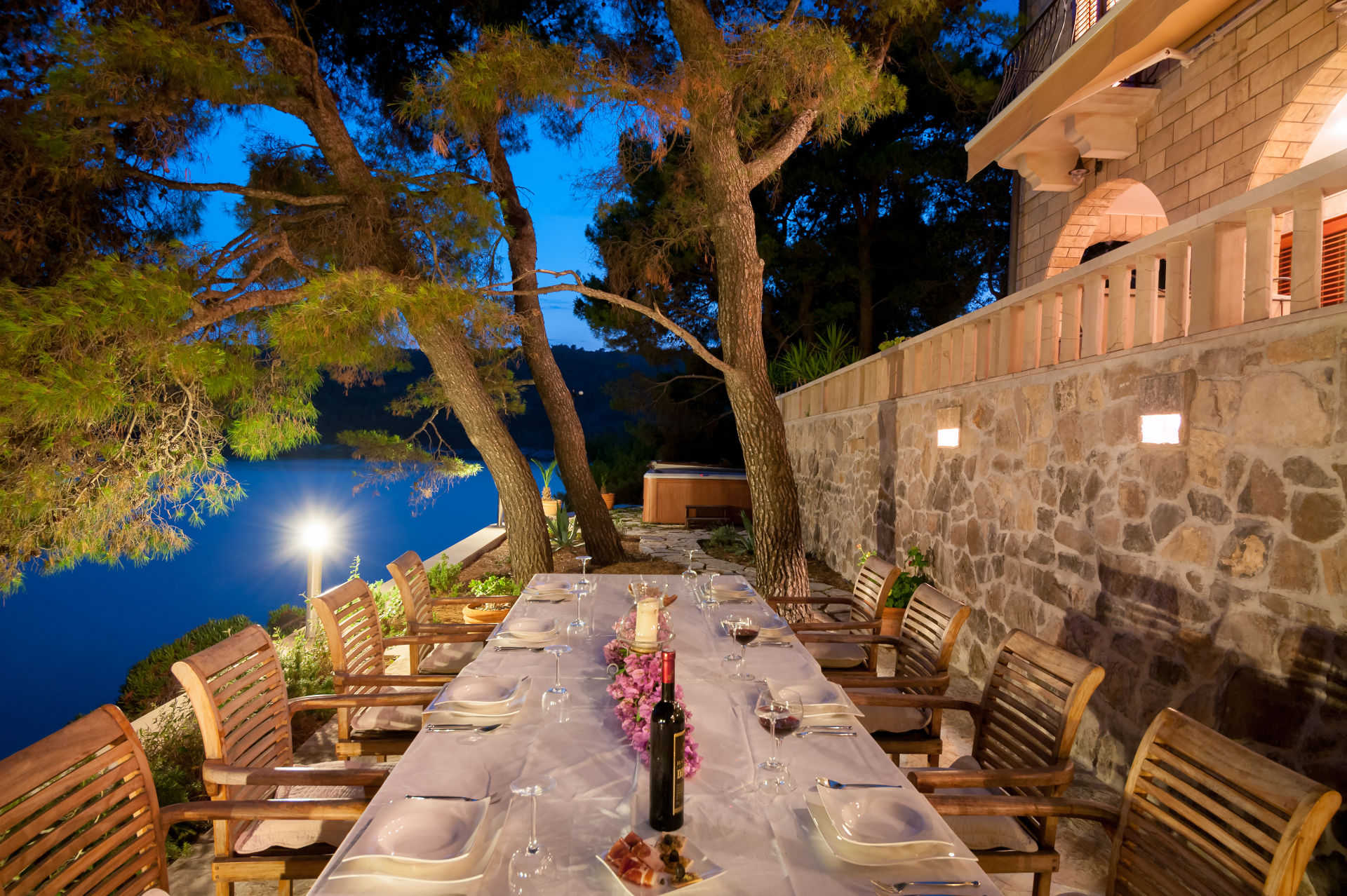 Villa Rosemarine rooftop overlooking the Adriatic Sea